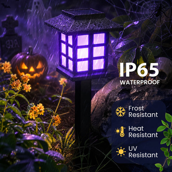 12-Piece Purple Halloween Solar Lights