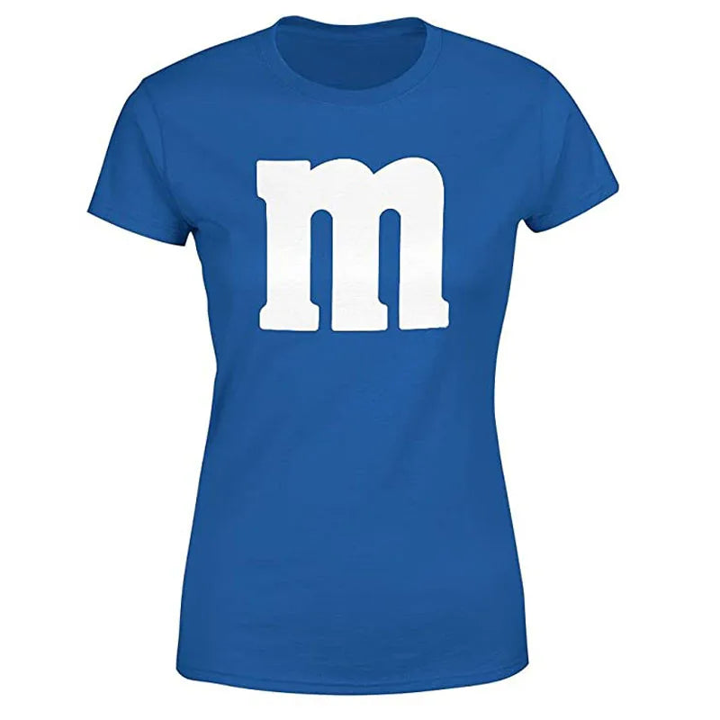 Women's Letter M T-Shirt Funny Cool Graphic T-Shirt Tee Idea Shirts Ropa Costume - alternate view 4