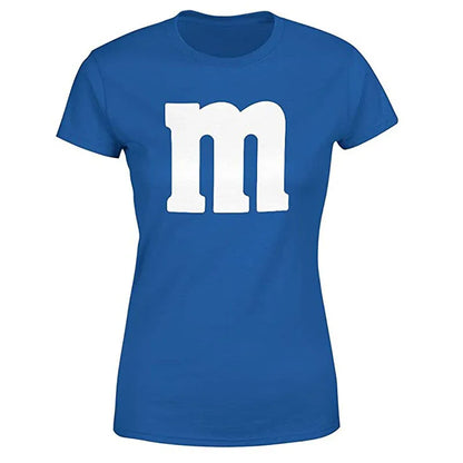 Women's Letter M T-Shirt Funny Cool Graphic T-Shirt Tee Idea Shirts Ropa Costume - alternate view 4