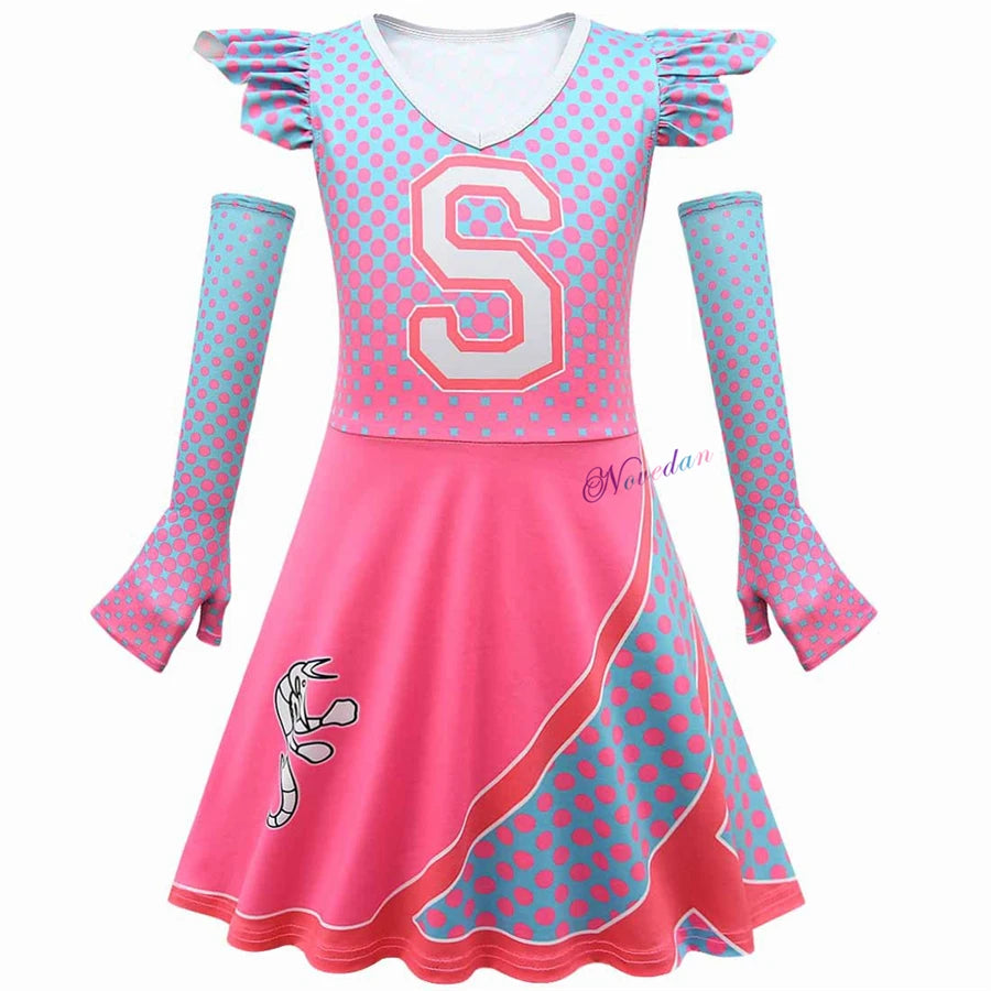 Girls Carnival Halloween Cheerleader Costume Cosplay Kids Zombie Addison Outfit Cheer Uniform Costume Clothes - product image 21