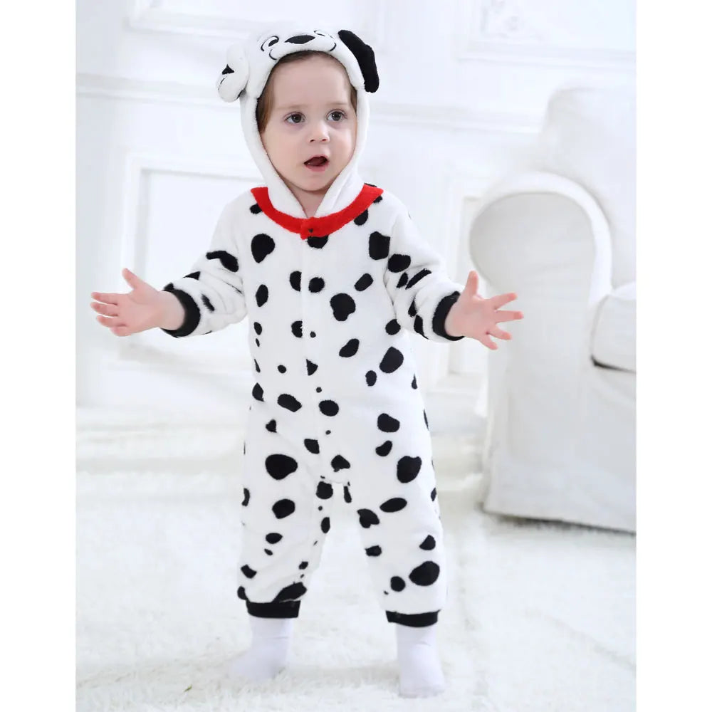 Umorden Baby Dalmatian Costume – Spotted Dog Flannel Romper