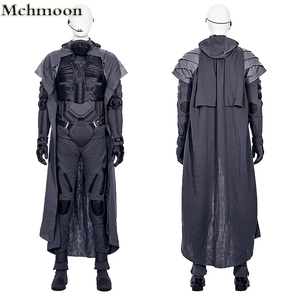 Arrakis Aka Dune Costume Fremen Stillsuit Paul Atreides Costume Armor Suit with Vest - Full set with shoes / L
