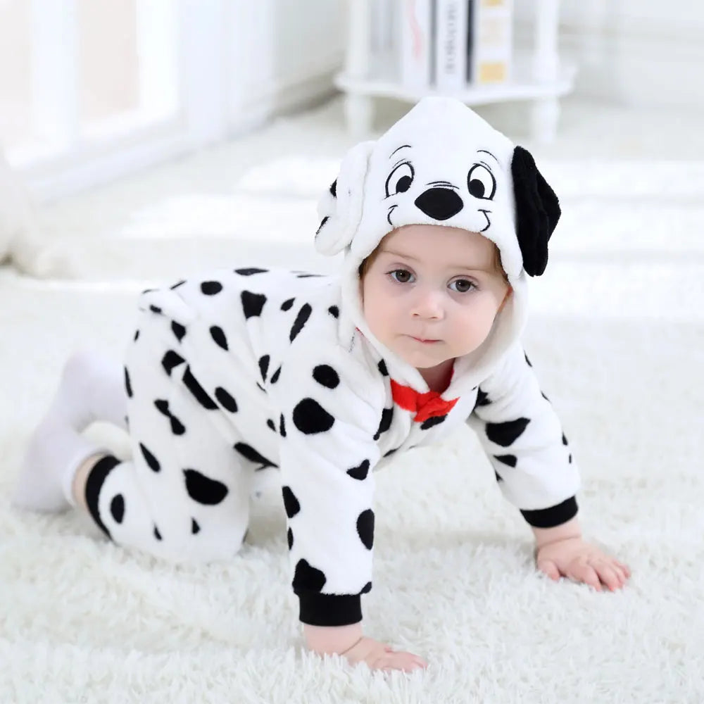 Umorden Baby Dalmatian Costume – Spotted Dog Flannel Romper