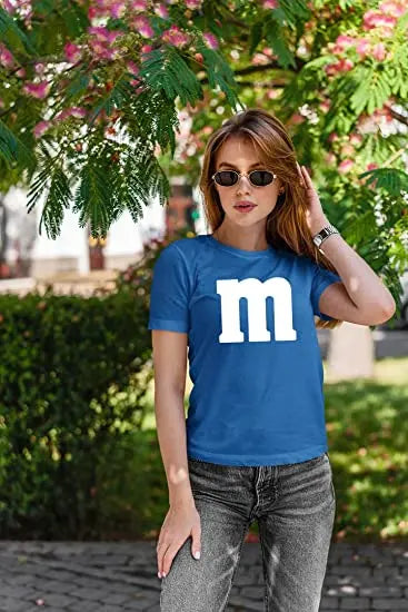 Women's Letter M T-Shirt Funny Cool Graphic T-Shirt Tee Idea Shirts Ropa Costume - alternate view 10