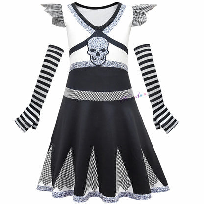 Girls Carnival Halloween Cheerleader Costume Cosplay Kids Zombie Addison Outfit Cheer Uniform Costume Clothes - product image 11