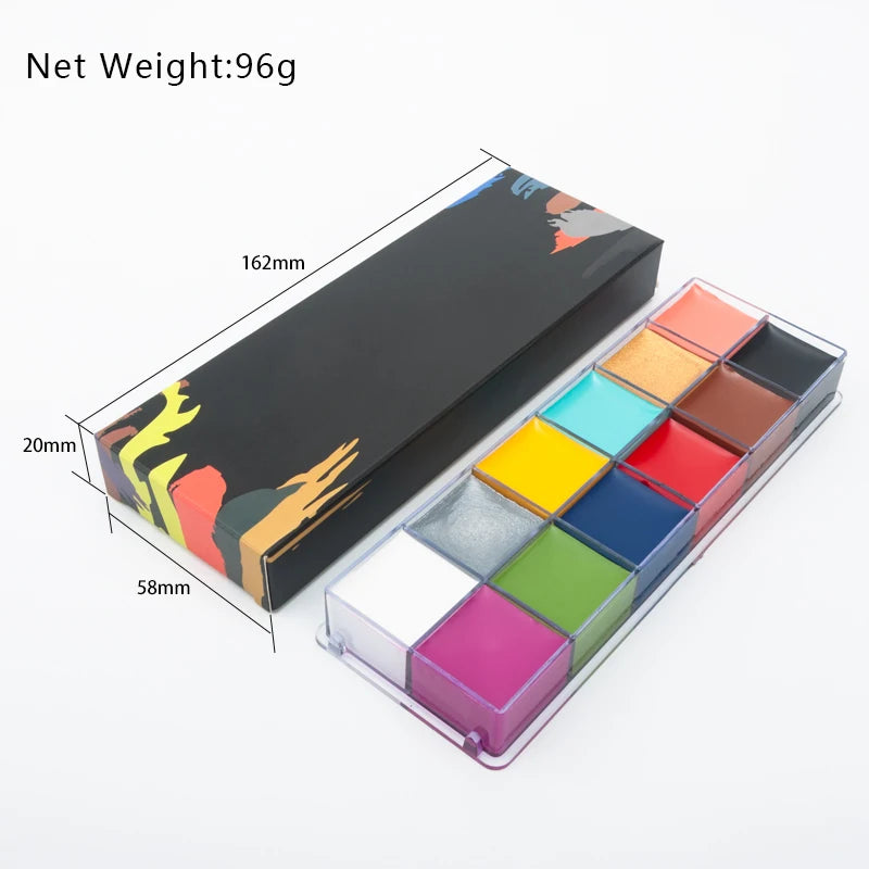 Paint Body Makeup Halloween Face Body Art 12/20 Colors Painting Kit with Brushes Safe Ingredient Available - product image 10