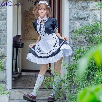 Adult Anime Crossdressing Plus Sissy Maid Uniform Sweet Gothic Costume - alternate view 4