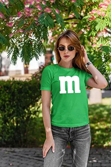 Women's Letter M T-Shirt Funny Cool Graphic T-Shirt Tee Idea Shirts Ropa Costume - alternate view 7