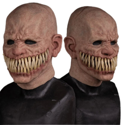 Horror Clown Mask Costume Creepy Monster Big Mouth Teeth Chompers Latex Masks Halloween - View 3