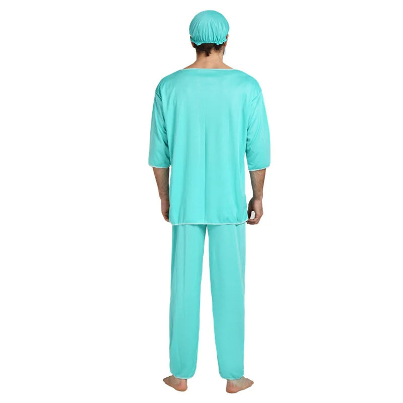 Scary Doctor Nurse Costume With False Blood For Halloween Adult Party - view 4