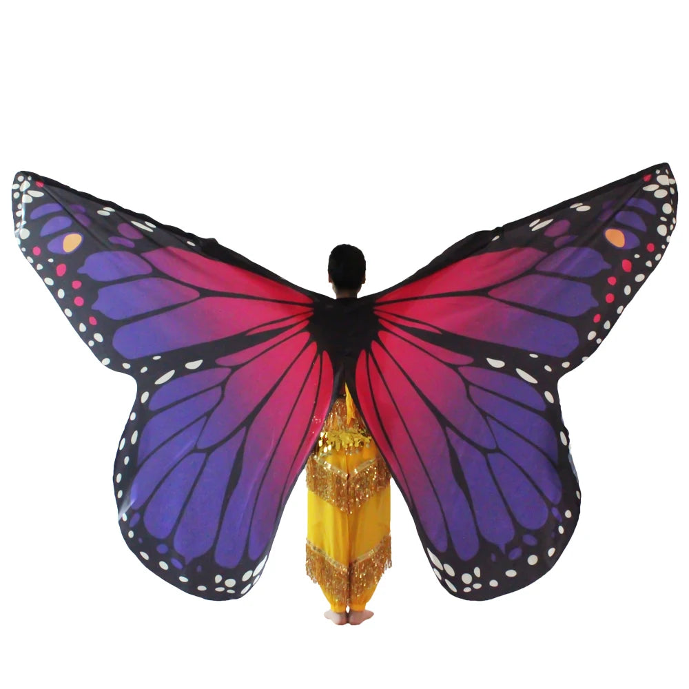 Belly Dance Butterfly Wings Kids Performance Stage Wear Women Dancer Clothes Adult