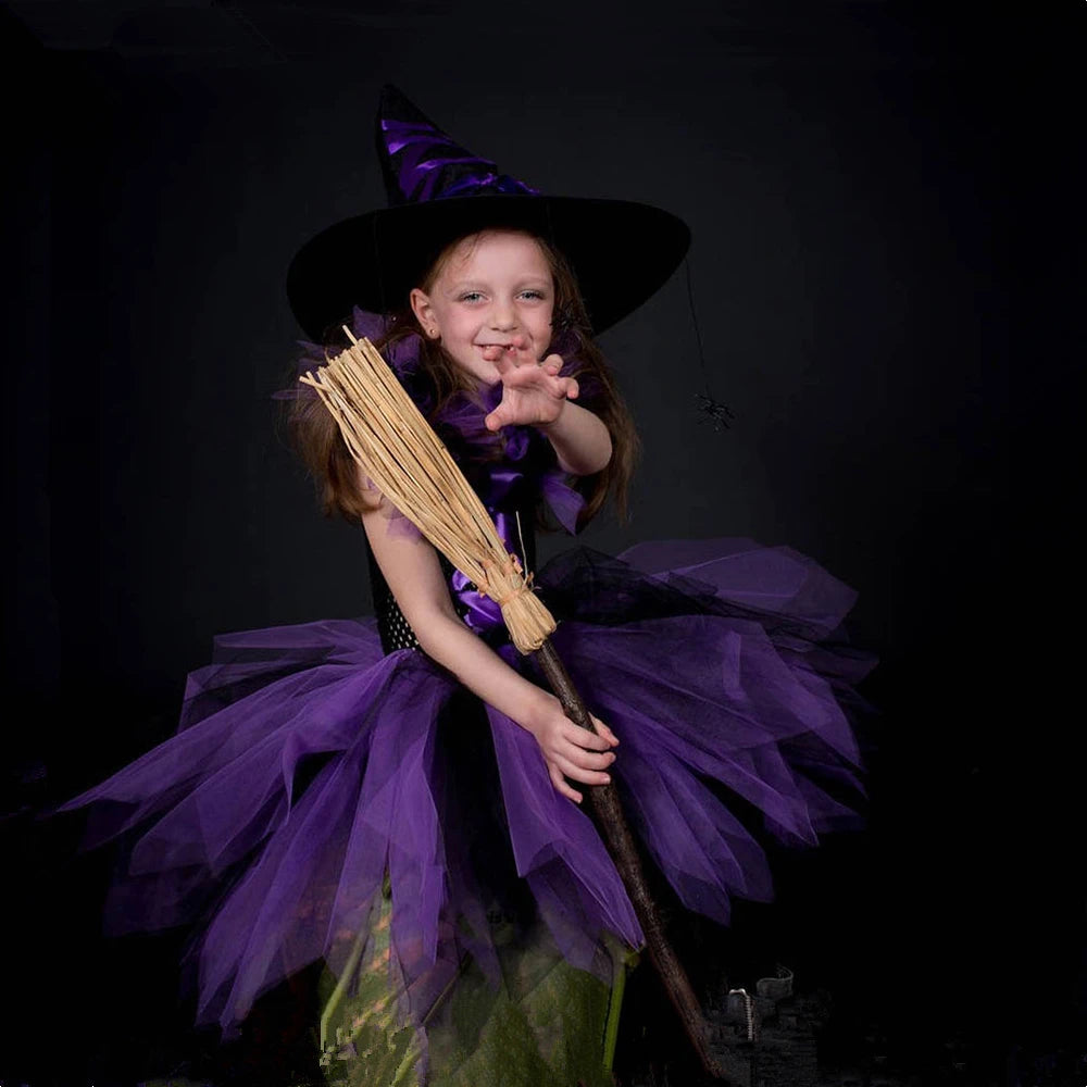 Kids' Witch Tutu Hat Fantasy Halloween Costume - Dress and Hat / 5