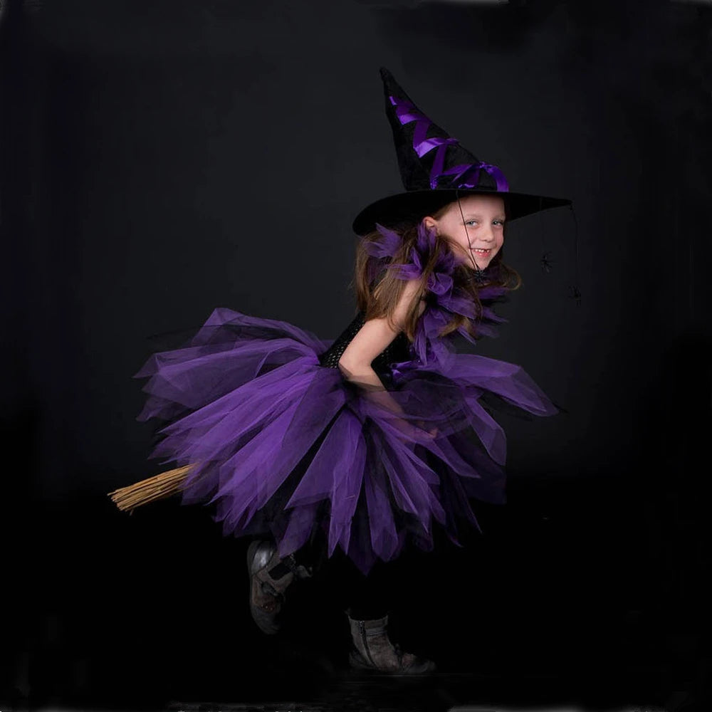 Kids' Witch Tutu Hat Fantasy Halloween Costume - Dress and Hat / 10