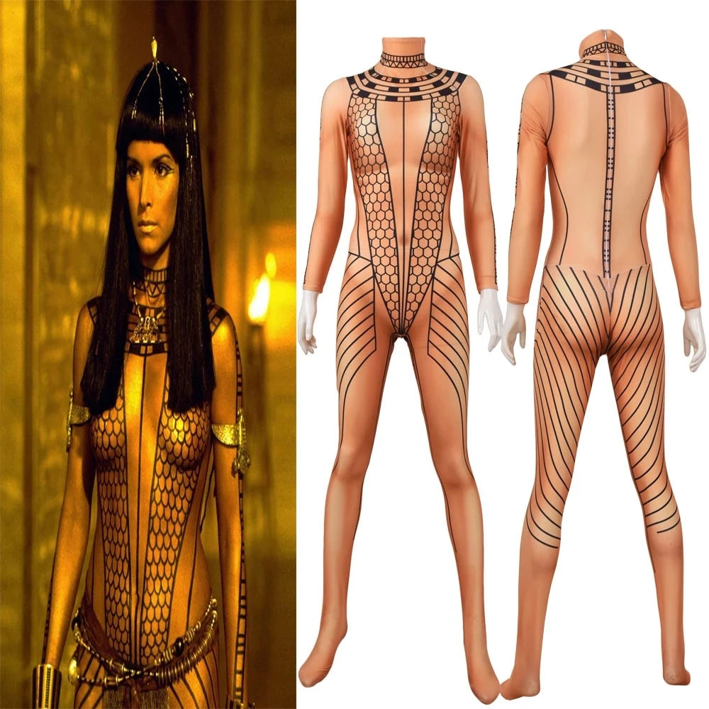 Adults Kids Ancient Mummy Princess-Inspired Costume Superhero Zentai Suit Bodysuit