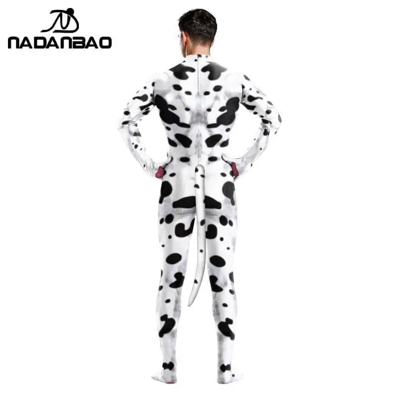 NADANBAO Adult Animal Costume – Dalmatian & Cow Print Catsuit Designs
