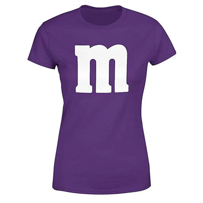 Women's Letter M T-Shirt Funny Cool Graphic T-Shirt Tee Idea Shirts Ropa Costume - alternate view 3