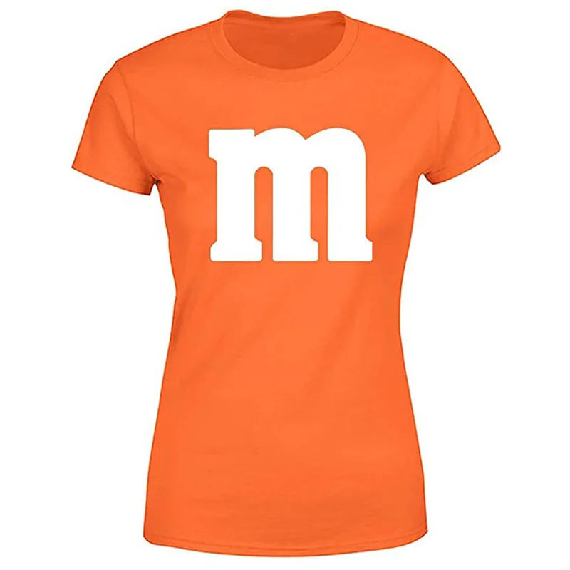 Women's Letter M T-Shirt Funny Cool Graphic T-Shirt Tee Idea Shirts Ropa Costume - alternate view 2
