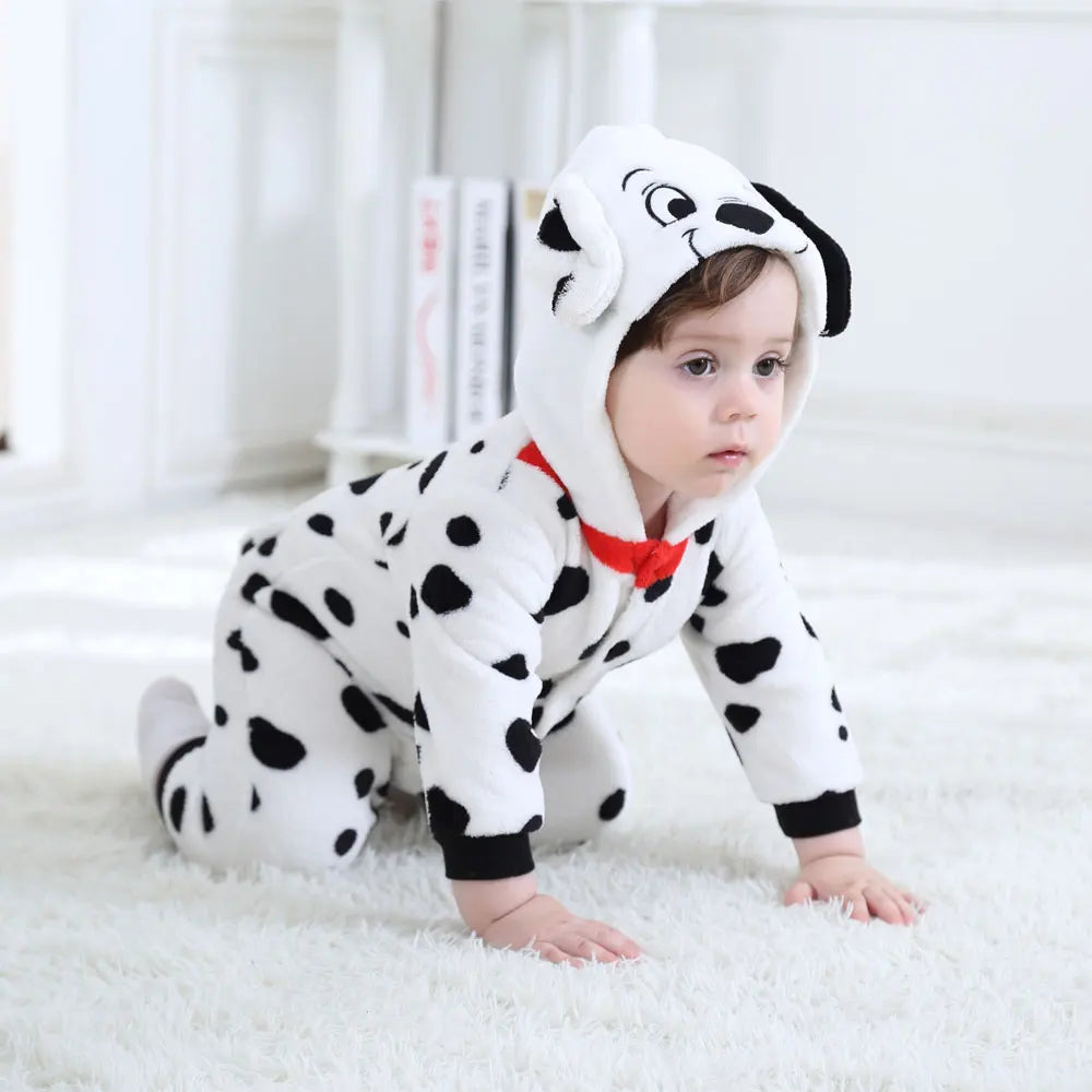 Umorden Baby Dalmatian Costume – Spotted Dog Flannel Romper