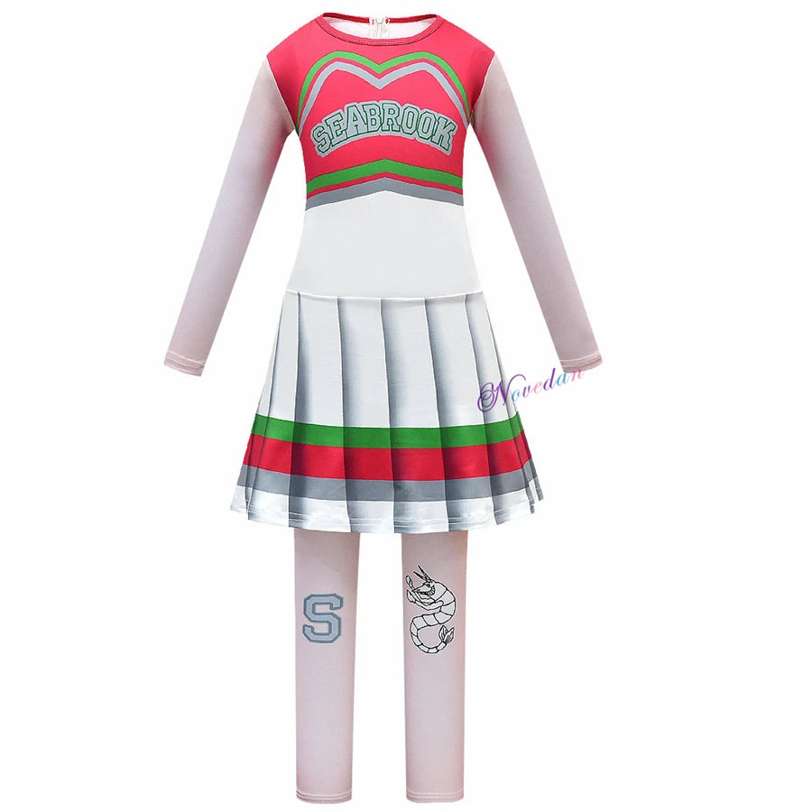 Girls Carnival Halloween Cheerleader Costume Cosplay Kids Zombie Addison Outfit Cheer Uniform Costume Clothes - product image 19