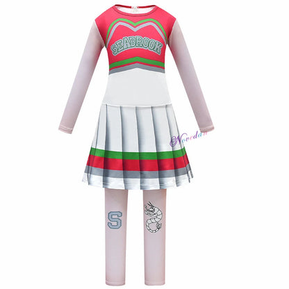 Girls Carnival Halloween Cheerleader Costume Cosplay Kids Zombie Addison Outfit Cheer Uniform Costume Clothes - product image 19