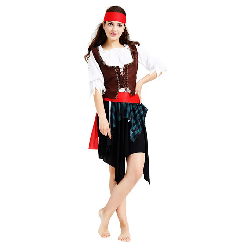 Umorden Halloween Captain Pirate Costumes Adult Costume for Women Men Couples - View 7