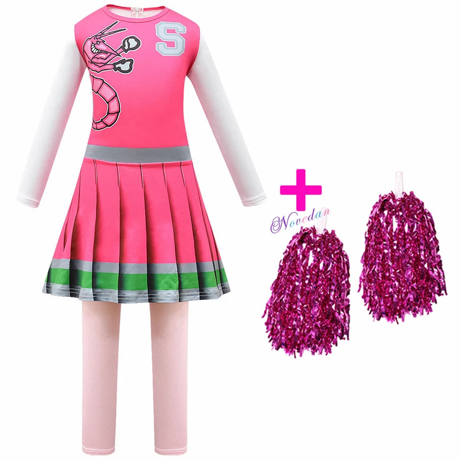 Girls Carnival Halloween Cheerleader Costume Cosplay Kids Zombie Addison Outfit Cheer Uniform Costume Clothes - product image 16