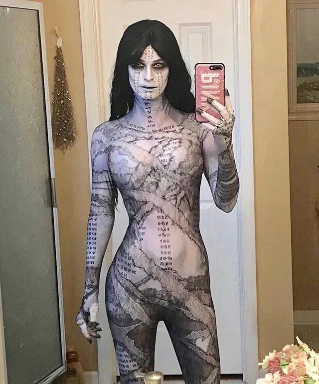 Adults Kids Ancient Mummy Princess-Inspired Costume Superhero Zentai Suit Bodysuit
