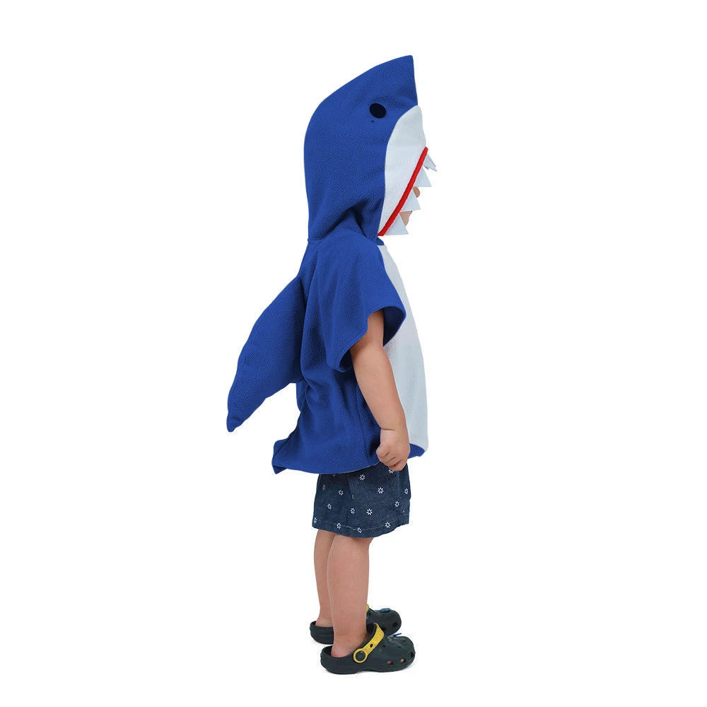 Eraspooky 1-6T Gray Shark Cosplay Hoodie Halloween Costume For Boy Toddler Christmas Fancy Dress Girl Sharks Candy Bag