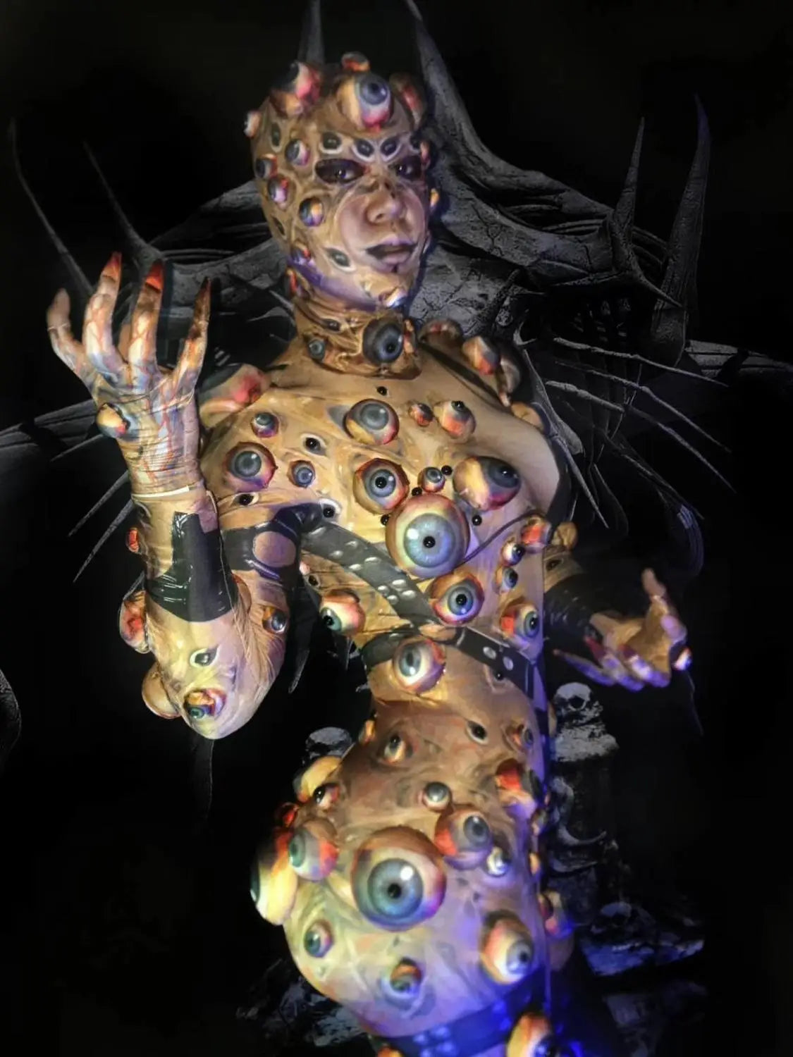 Adult Horror 3D Eye Novelty Jumpsuit Coat Stretch Rompers Costume - alternate view 7