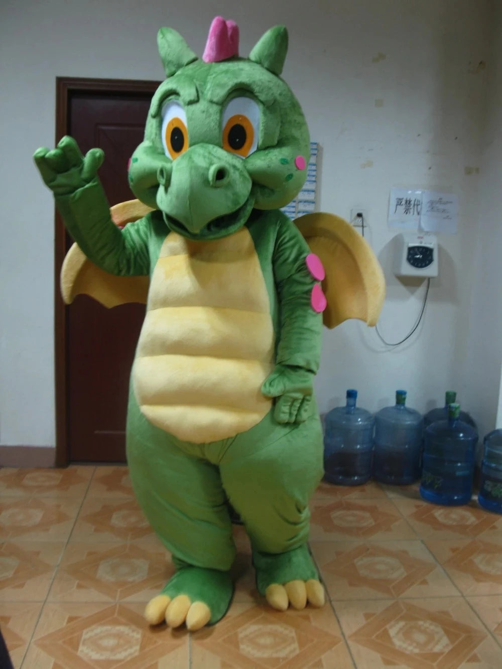 Green Dinosaur Mascot Costume Dragon For Adults Halloween Event - product image 2