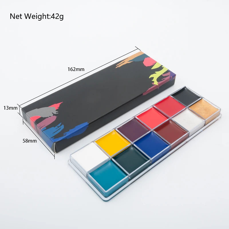 Paint Body Makeup Halloween Face Body Art 12/20 Colors Painting Kit with Brushes Safe Ingredient Available - product image 13