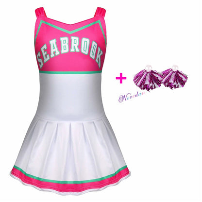 Girls Carnival Halloween Cheerleader Costume Cosplay Kids Zombie Addison Outfit Cheer Uniform Costume Clothes - product image 22