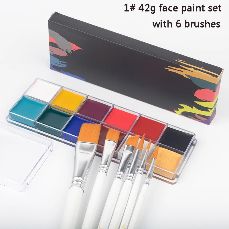 Paint Body Makeup Halloween Face Body Art 12/20 Colors Painting Kit with Brushes Safe Ingredient Available - product image 6