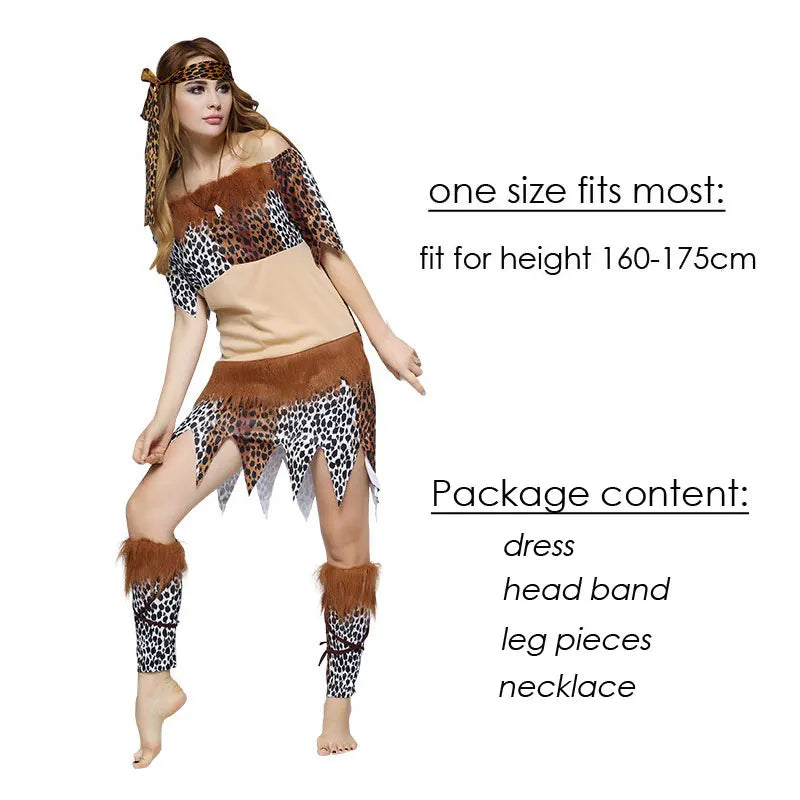Adult Halloween Cosplay Costumes Indian Primitive Macho Caveman Costume for Men Women Purim Party Mardi Gras - product image 12