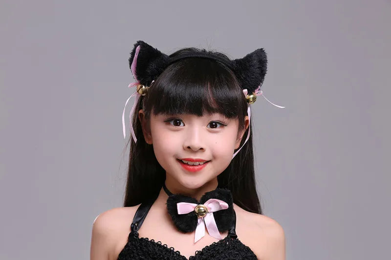 Girls Black Cat Tutu Halloween Costume Dress