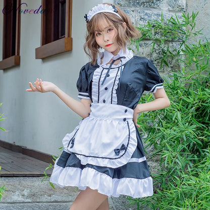 Adult Anime Crossdressing Plus Sissy Maid Uniform Sweet Gothic Costume