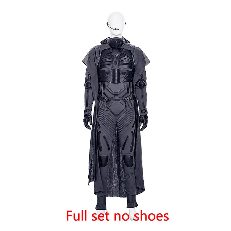 Arrakis Aka Dune Costume Fremen Stillsuit Paul Atreides Costume Armor Suit with Vest - Full set with shoes / XXXL