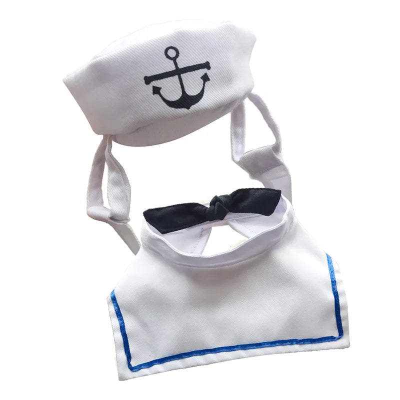 Pet Funny Cat Apparel Christmas Navy Sailor Jacket Cloak Dog Pet Costume - alternate view 5