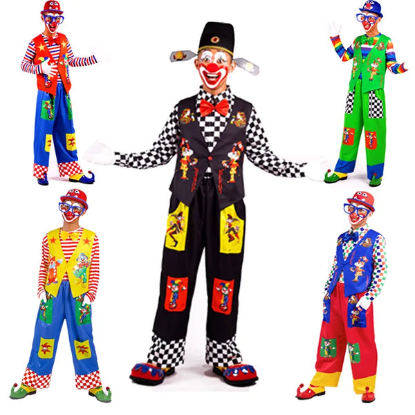 funny clown costumes for adults clown clothing halloween costumes masquerade party clothes new year - product image 1