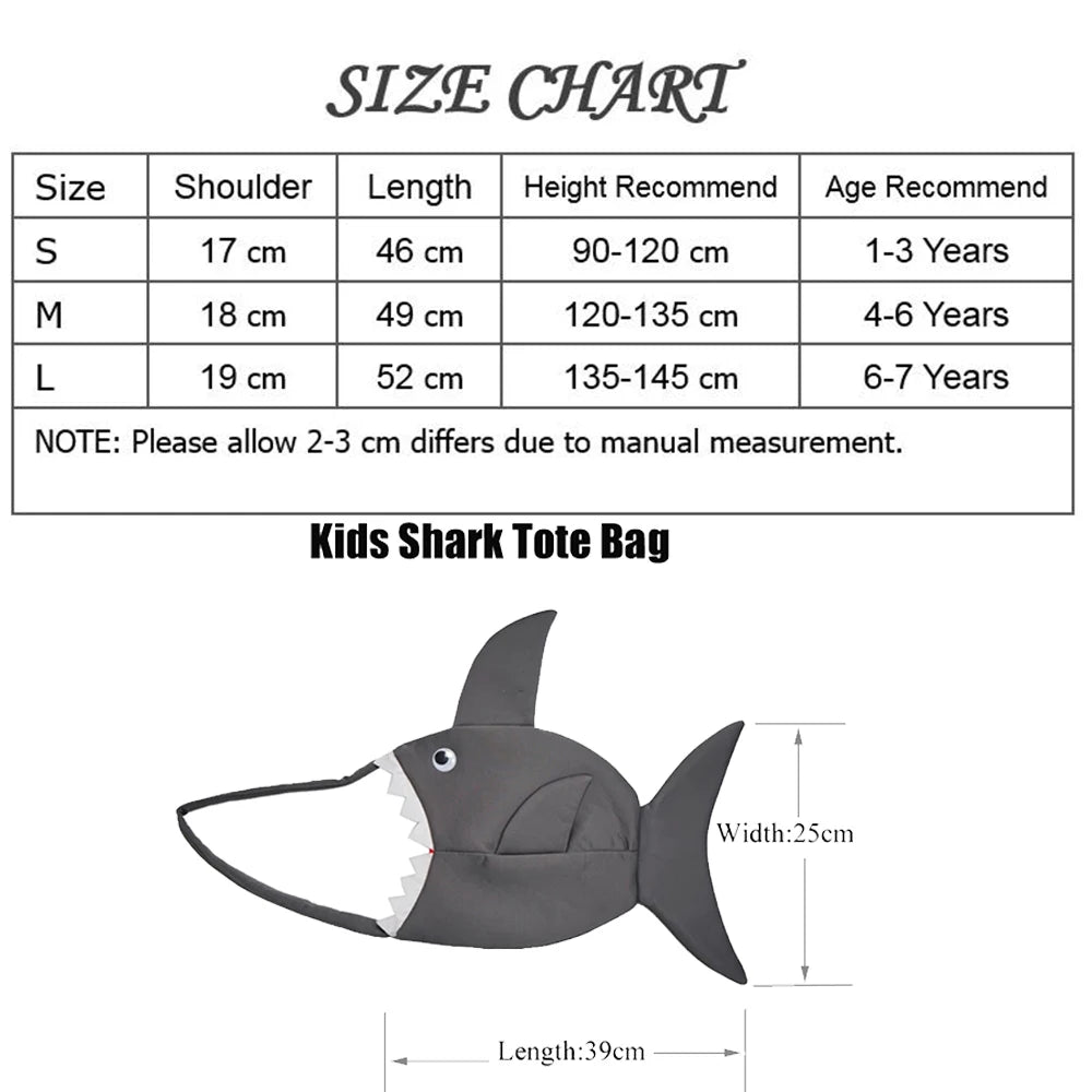 Eraspooky 1-6T Gray Shark Cosplay Hoodie Halloween Costume For Boy Toddler Christmas Fancy Dress Girl Sharks Candy Bag