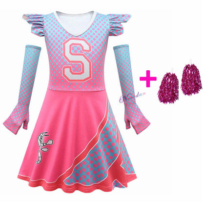 Girls Carnival Halloween Cheerleader Costume Cosplay Kids Zombie Addison Outfit Cheer Uniform Costume Clothes - product image 20