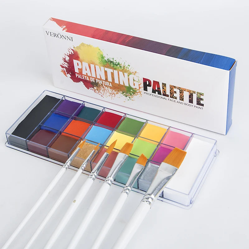 Paint Body Makeup Halloween Face Body Art 12/20 Colors Painting Kit with Brushes Safe Ingredient Available - product image 7