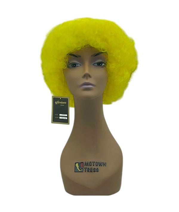 Yellow Afro Halloween Wig