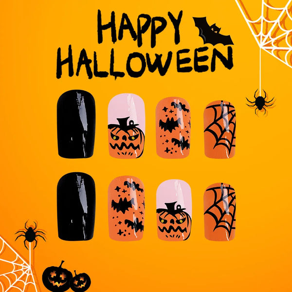 Halloween Pumpkin Press-On Nails