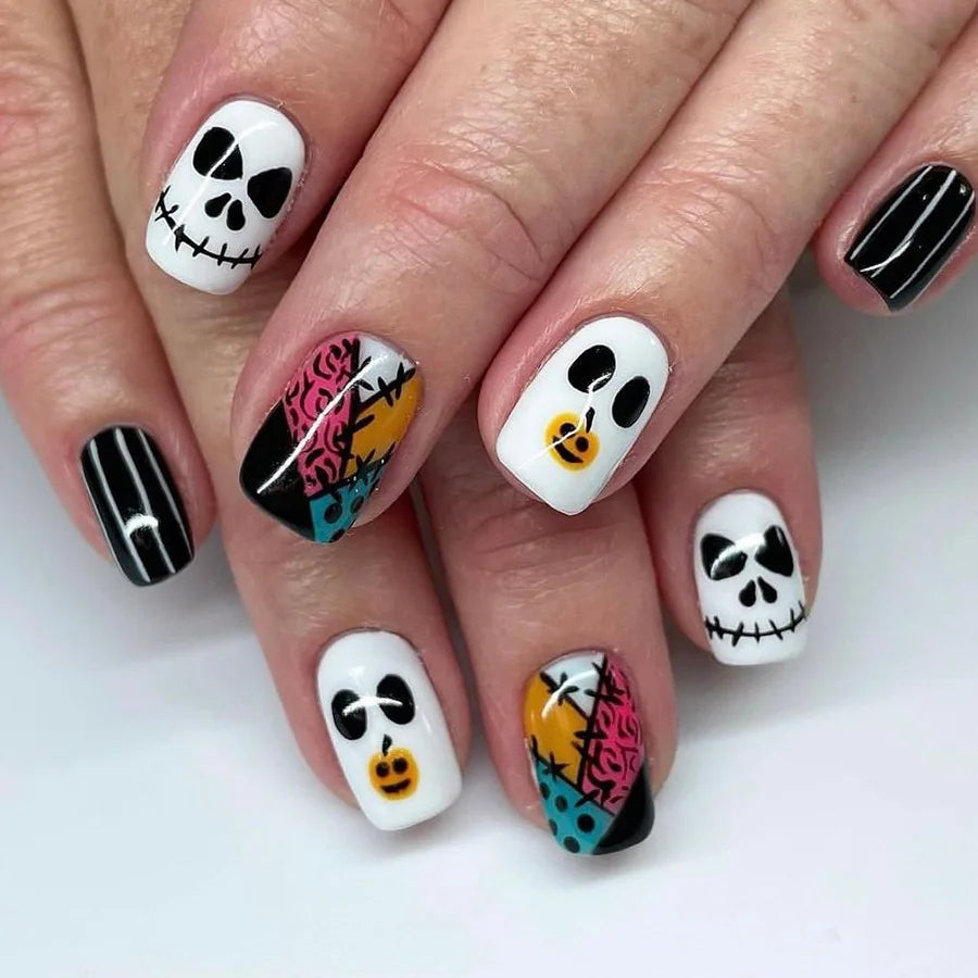 Halloween Pumpkin Press-On Nails