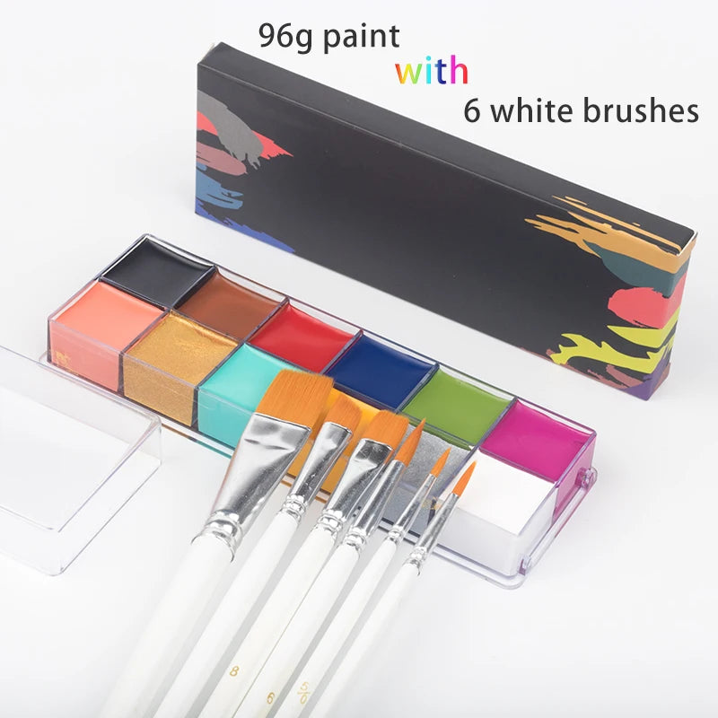 Paint Body Makeup Halloween Face Body Art 12/20 Colors Painting Kit with Brushes Safe Ingredient Available - product image 8