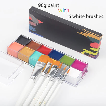 Paint Body Makeup Halloween Face Body Art 12/20 Colors Painting Kit with Brushes Safe Ingredient Available - product image 8