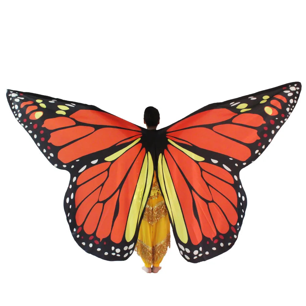Belly Dance Butterfly Wings Kids Performance Stage Wear Women Dancer Clothes Adult