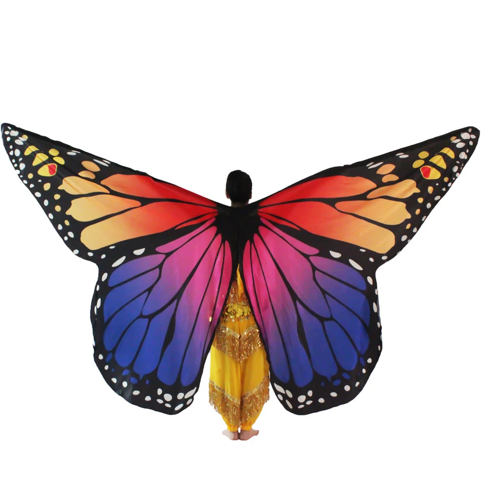 Belly Dance Butterfly Wings Kids Performance Stage Wear Women Dancer Clothes Adult