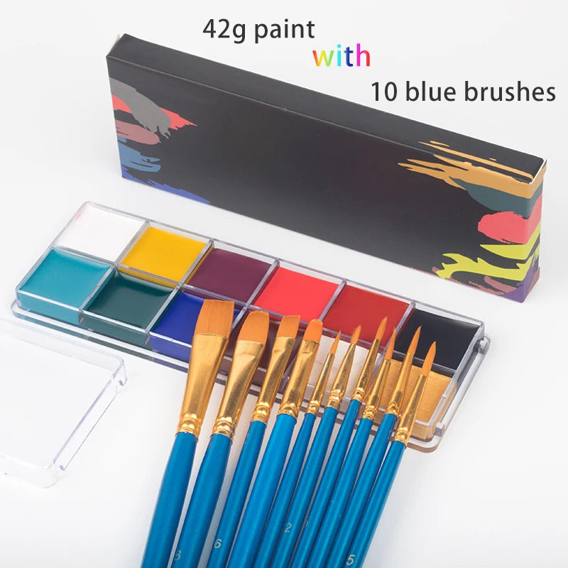 Paint Body Makeup Halloween Face Body Art 12/20 Colors Painting Kit with Brushes Safe Ingredient Available - product image 9